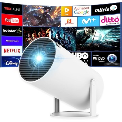 Mini Vidéoprojecteur Portable WiFi - 1080P Full HD, HDMI, Compatible Téléphone & PC