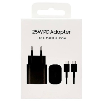 Chargeur 25W PD USB-C + Câble USB-C - Charge Rapide Compatible Samsung & iPhone