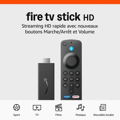 Amazon Fire Stick HD 8Go WiFi 5 - Streaming Rapide & Performant