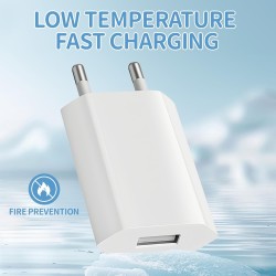 Chargeur USB 5V/1A - Adaptateur Secteur Universel pour Smartphone, Tablette, Écouteurs, Smartwatch